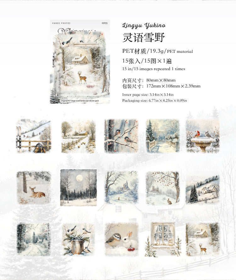 S-39  Large Size LandscapeSnow Poetry Series Winter Snow Scene 6Style