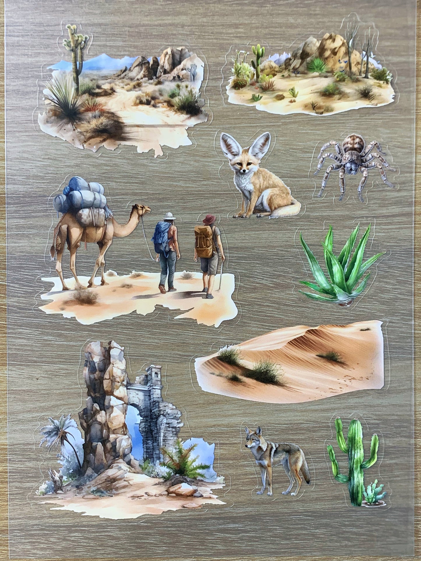 S40 Desert Wanderer Journal  sticker pet precut A5 size 2 pieces