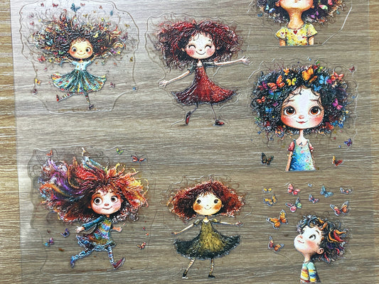 E-147 Butterfly Wild Kids 3D Embossed sticker 1 piece