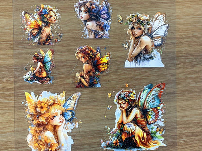 E-96 Color Wing Nymph 3D Embossed sticker 1 piece