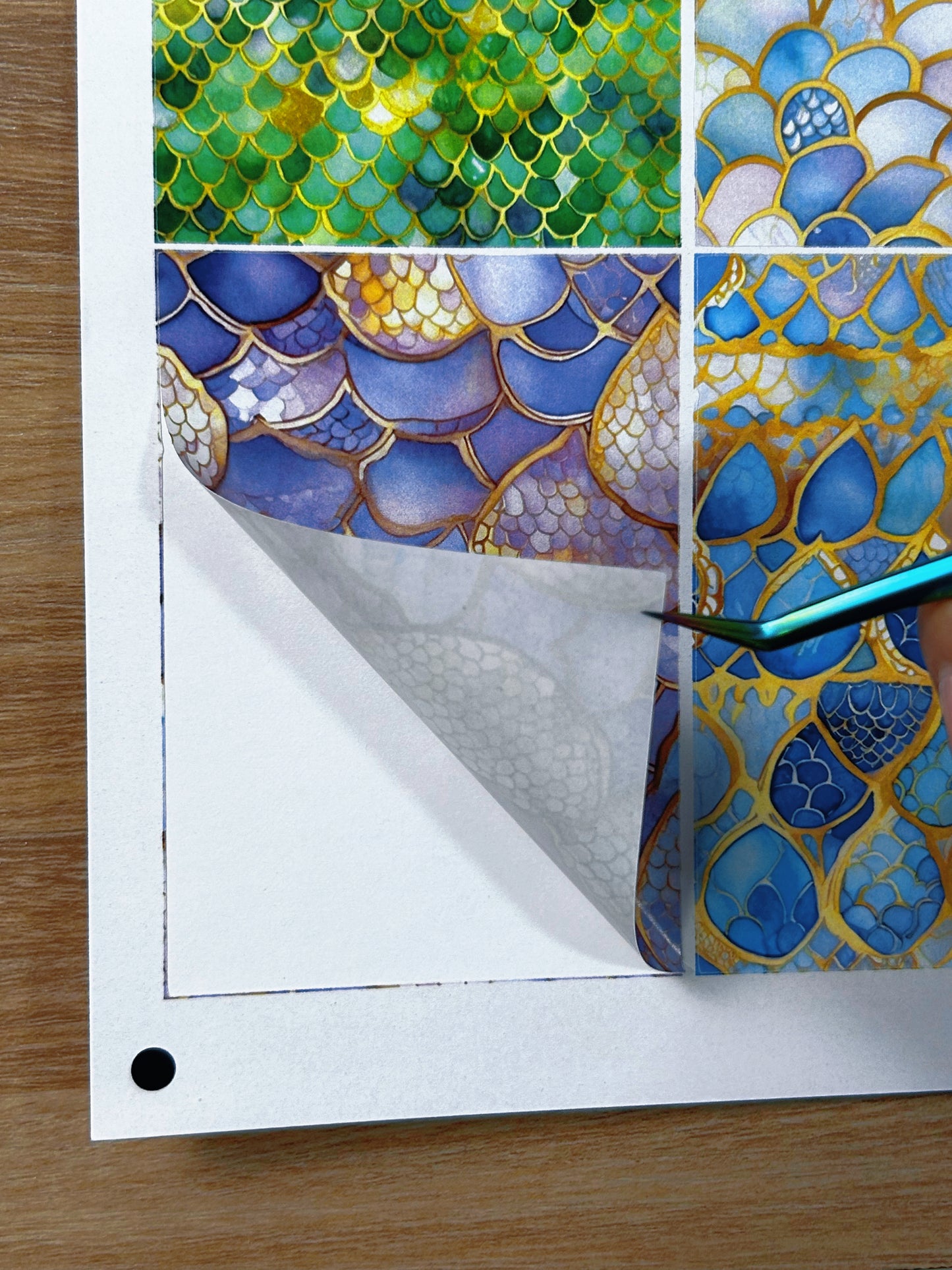 A-050  ATC background precut sticker  A4 size（1Pieces)