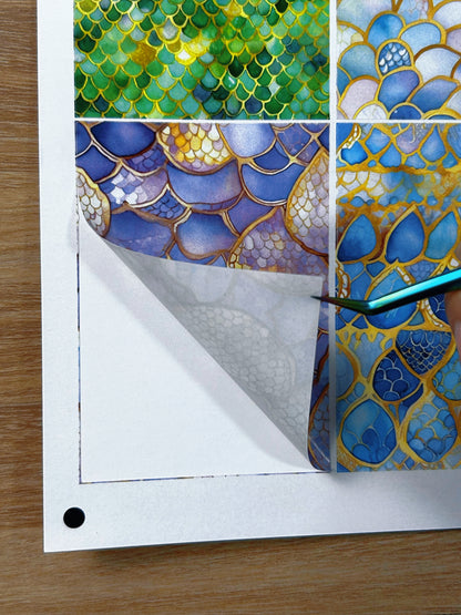 A-050  ATC background precut sticker  A4 size（1Pieces)