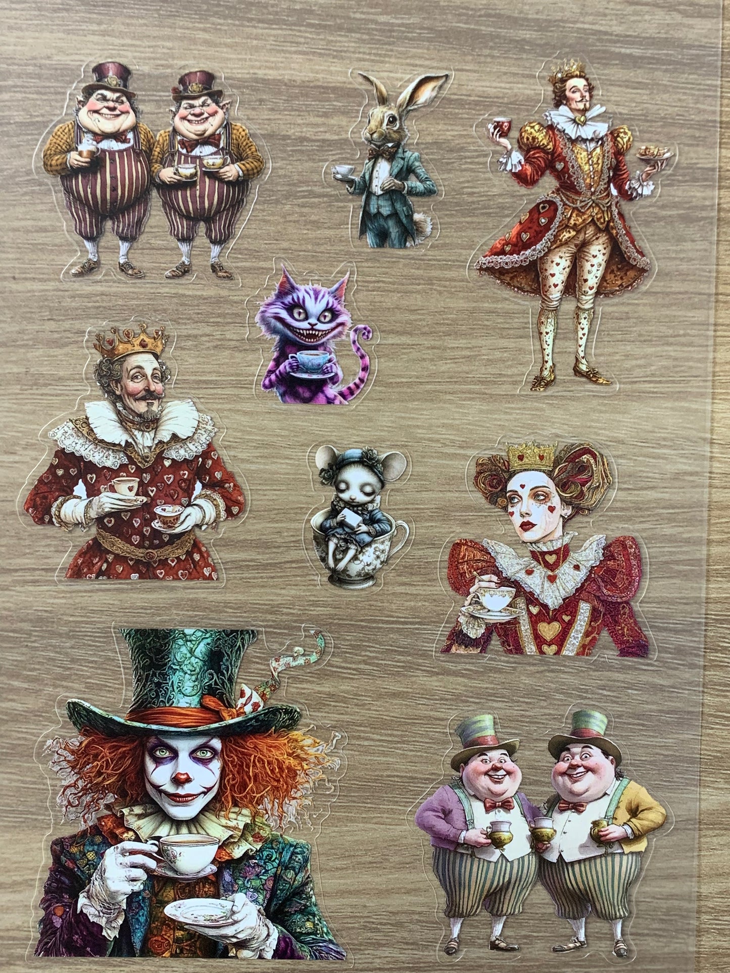 S51 Whimsical Chess  sticker pet precut A5 size 3 pieces