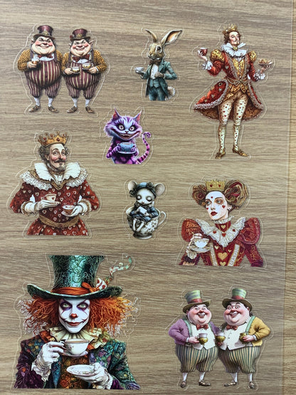 S51 Whimsical Chess  sticker pet precut A5 size 3 pieces