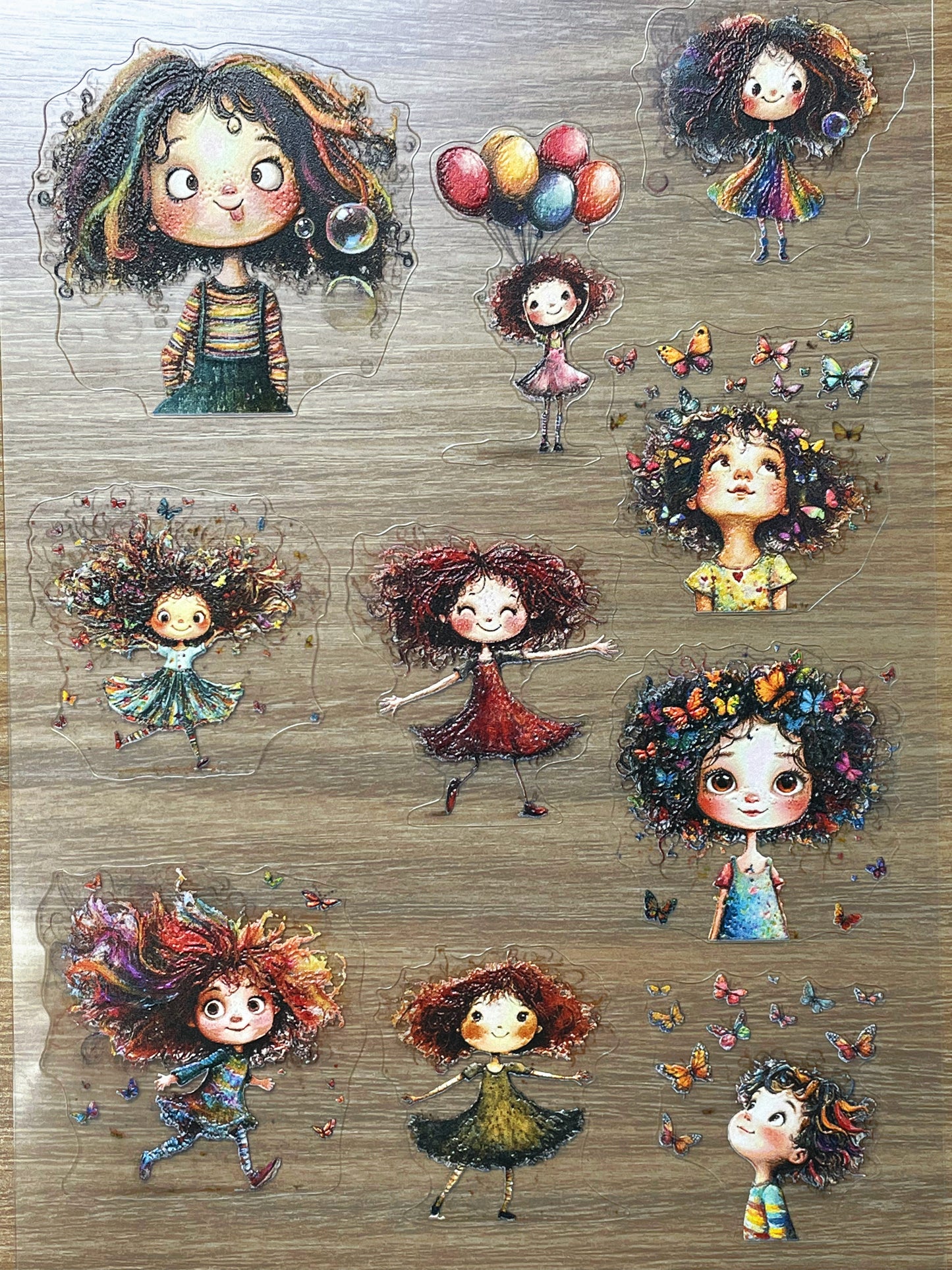 E-147 Butterfly Wild Kids 3D Embossed sticker 1 piece