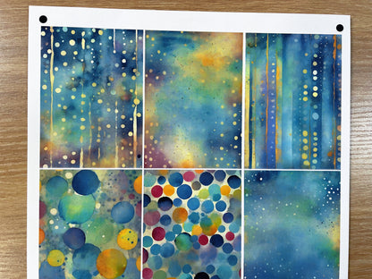 A-32  ATC background precut sticker  A4 size（1Pieces)