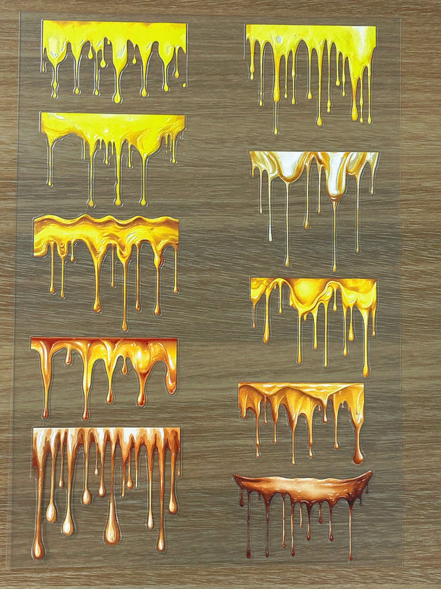 E-79 Golden Honey Trails 3D Embossed sticker 1 piece