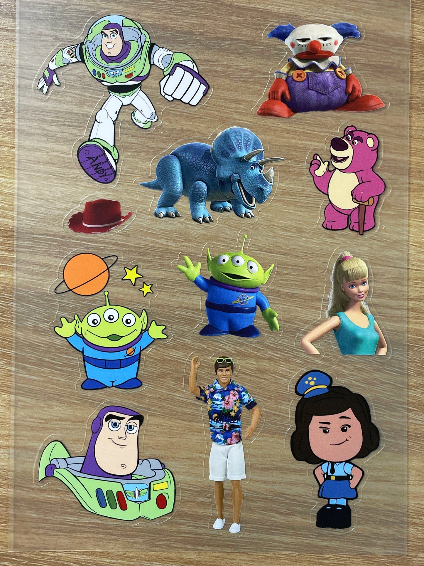 S29 Toy story  sticker pet precut A5 size 6 pieces