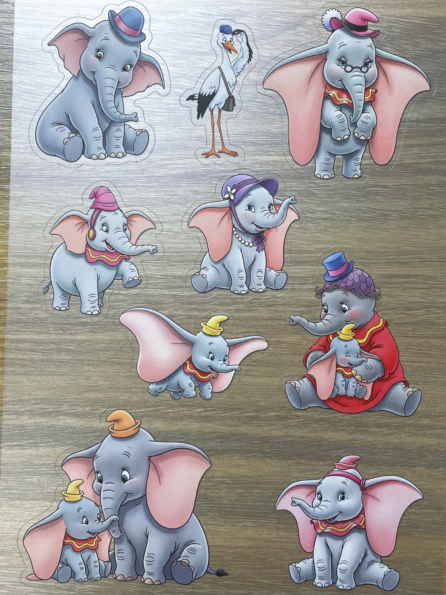 S118 Dumbo sticker pet precut A5 size 5 pieces