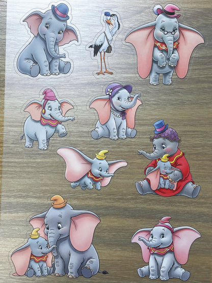 S118 Dumbo sticker pet precut A5 size 5 pieces