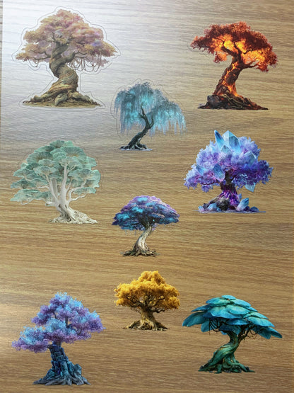 S90 Prismatic Spirit Tree sticker pet precut A4 size 5 pieces