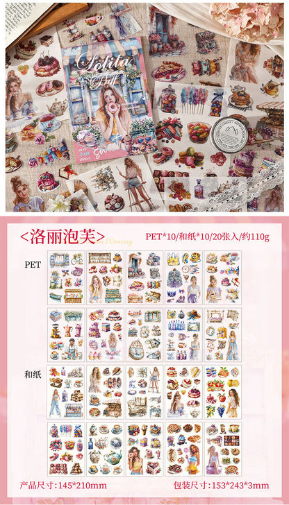 S-11 ZABC Cross-Border Honey Glaze Fragrance Series Sticker Book 8Style