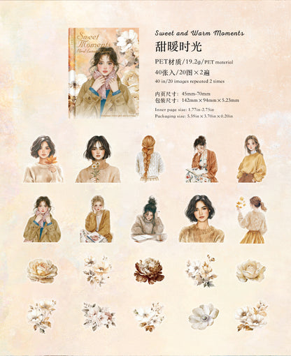S-38  Flower Encounter Series Scenery Sticker