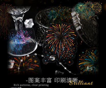 S-16 Dark Phantom PET Sticker package Gorgeous Fireworks Painting Series