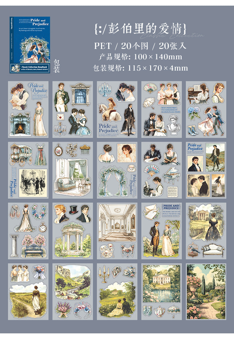 S-14 Masterpiece Collection Handbook Series Literary Story Theme Stickers 6Style