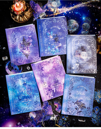 S-31  Ice Crystal PET 3D Laser Silver Sticker Starry Sky Secret Realm Series 6Style
