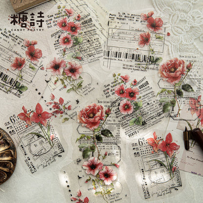 S-44  Kaleidoscope Notes Series Vintage Floral Landscaping Theme 6Style