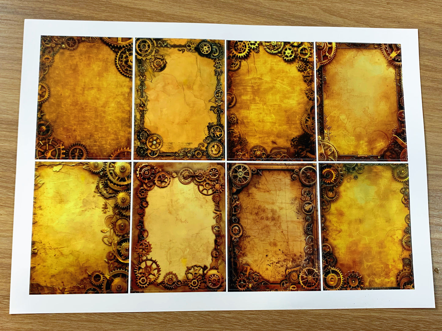 A-025  ATC background precut sticker  A4 size（1Pieces)