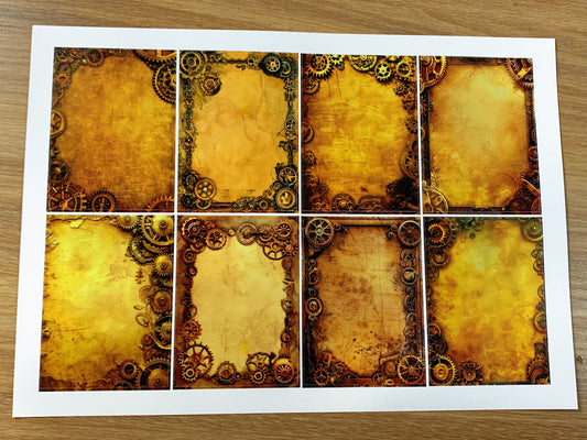 A-025  ATC background precut sticker  A4 size（1Pieces)