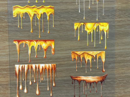 E-79 Golden Honey Trails 3D Embossed sticker 1 piece