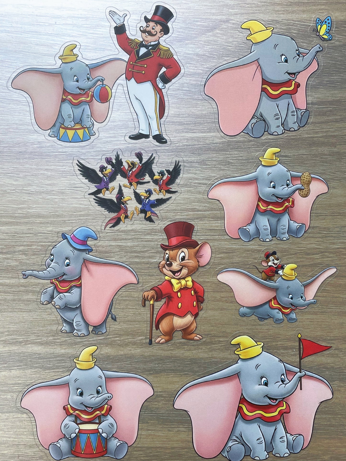 S118 Dumbo sticker pet precut A5 size 5 pieces