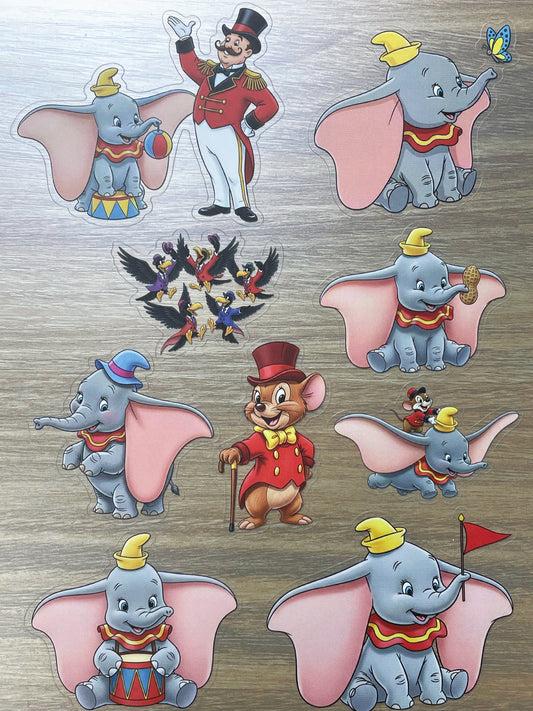 S118 Dumbo sticker pet precut A5 size 5 pieces