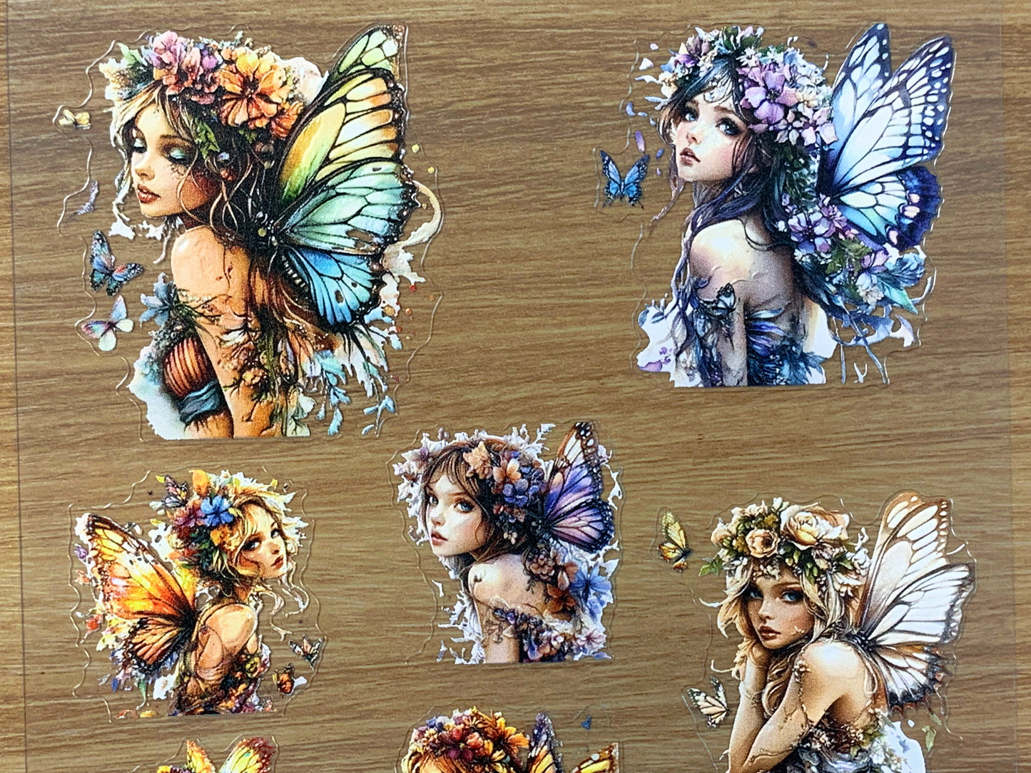E-96 Color Wing Nymph 3D Embossed sticker 1 piece