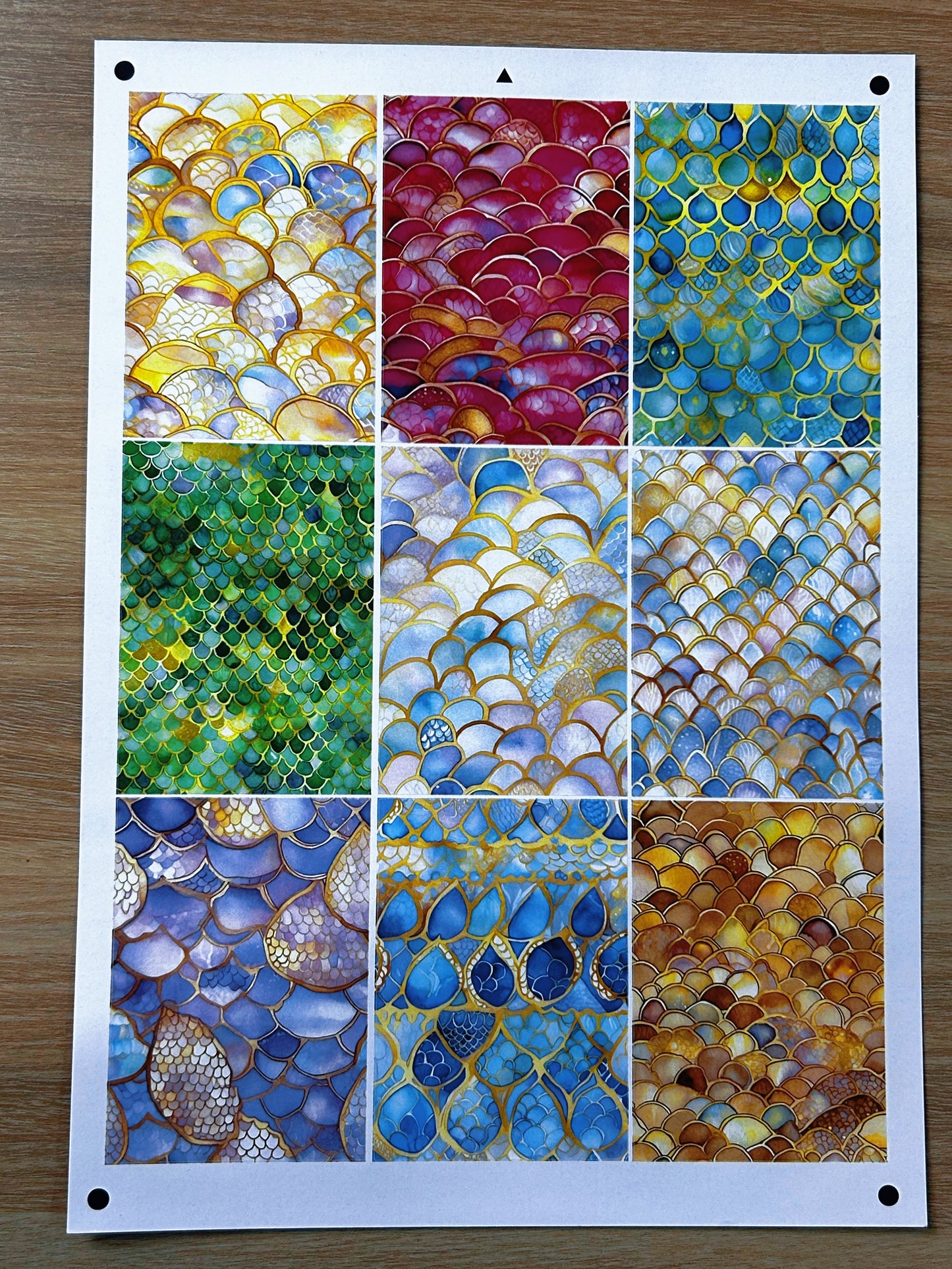 A-050  ATC background precut sticker  A4 size（1Pieces)