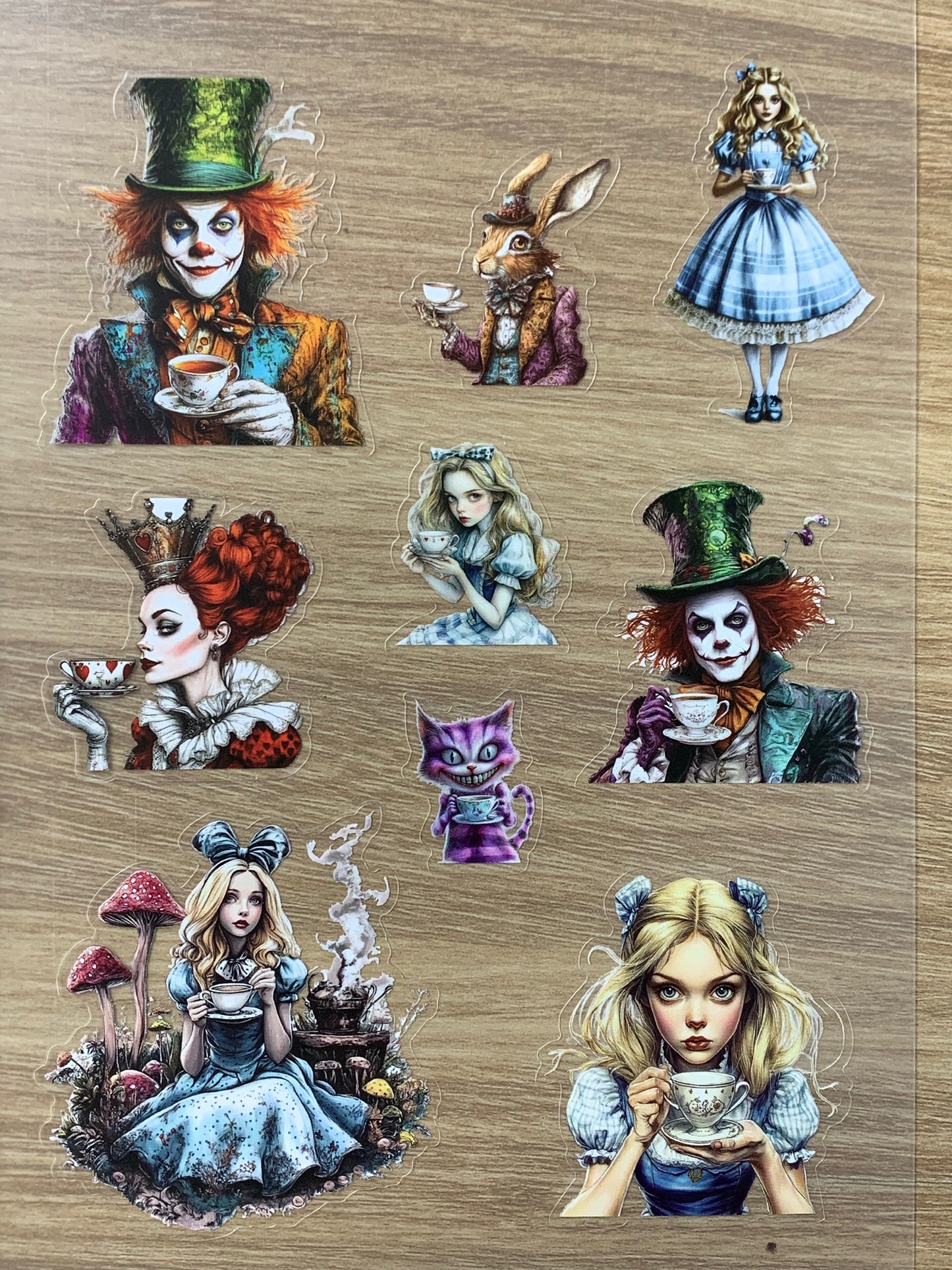 S51 Whimsical Chess  sticker pet precut A5 size 3 pieces