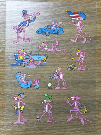 S73 Pink Panther  sticker pet precut A5 size 6 pieces