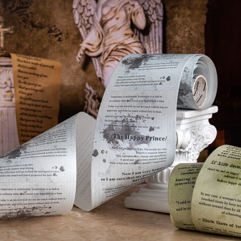 S-34  Literary Manuscript Series Large Size Literary Theme Tape 6Style