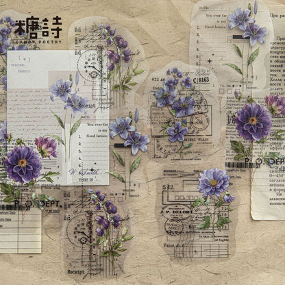 S-44  Kaleidoscope Notes Series Vintage Floral Landscaping Theme 6Style
