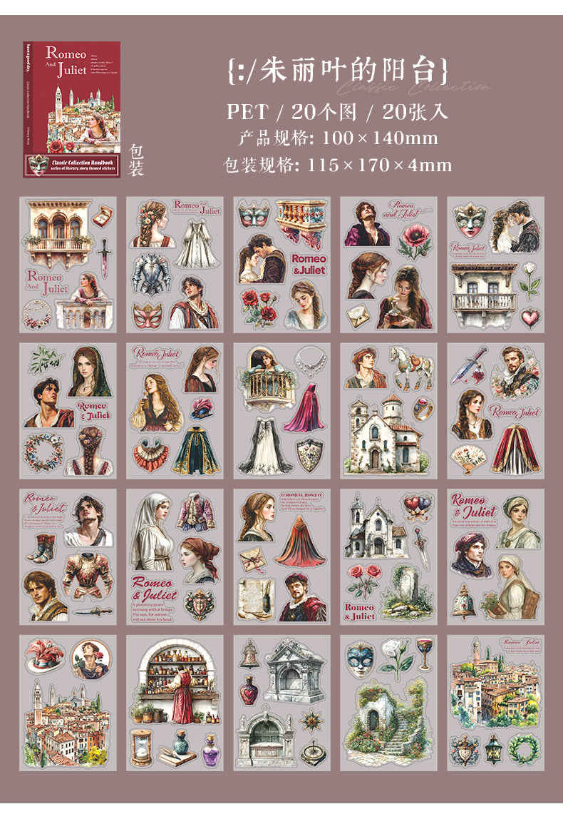 S-14 Masterpiece Collection Handbook Series Literary Story Theme Stickers 6Style