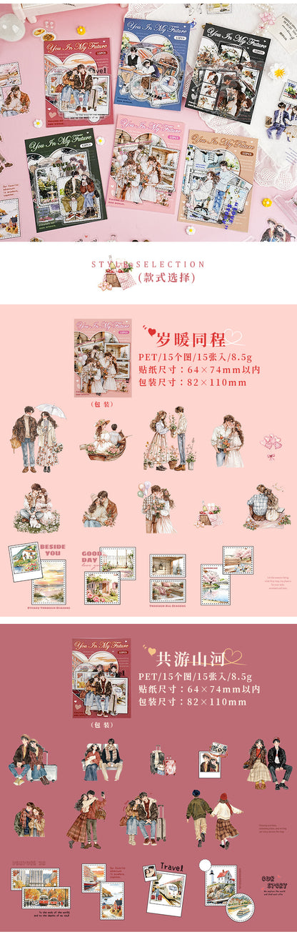 S-32  The Rest of My Life with You Series Couple Theme Sticker 6Style