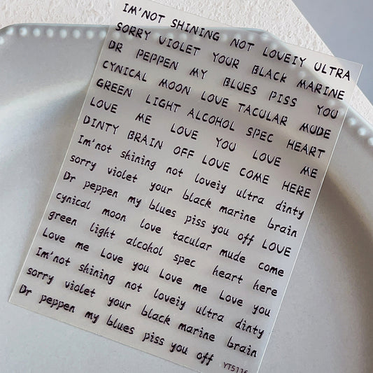 MINI-22 Lines English Cartoon  Stickers