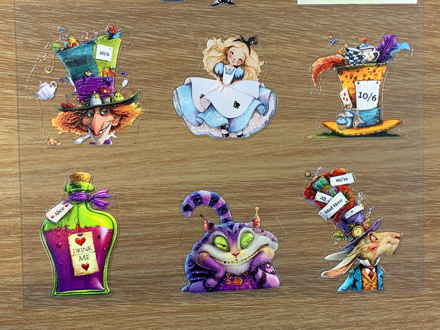 E-97 Alice on Mushroom 3D Embossed sticker 1 piece