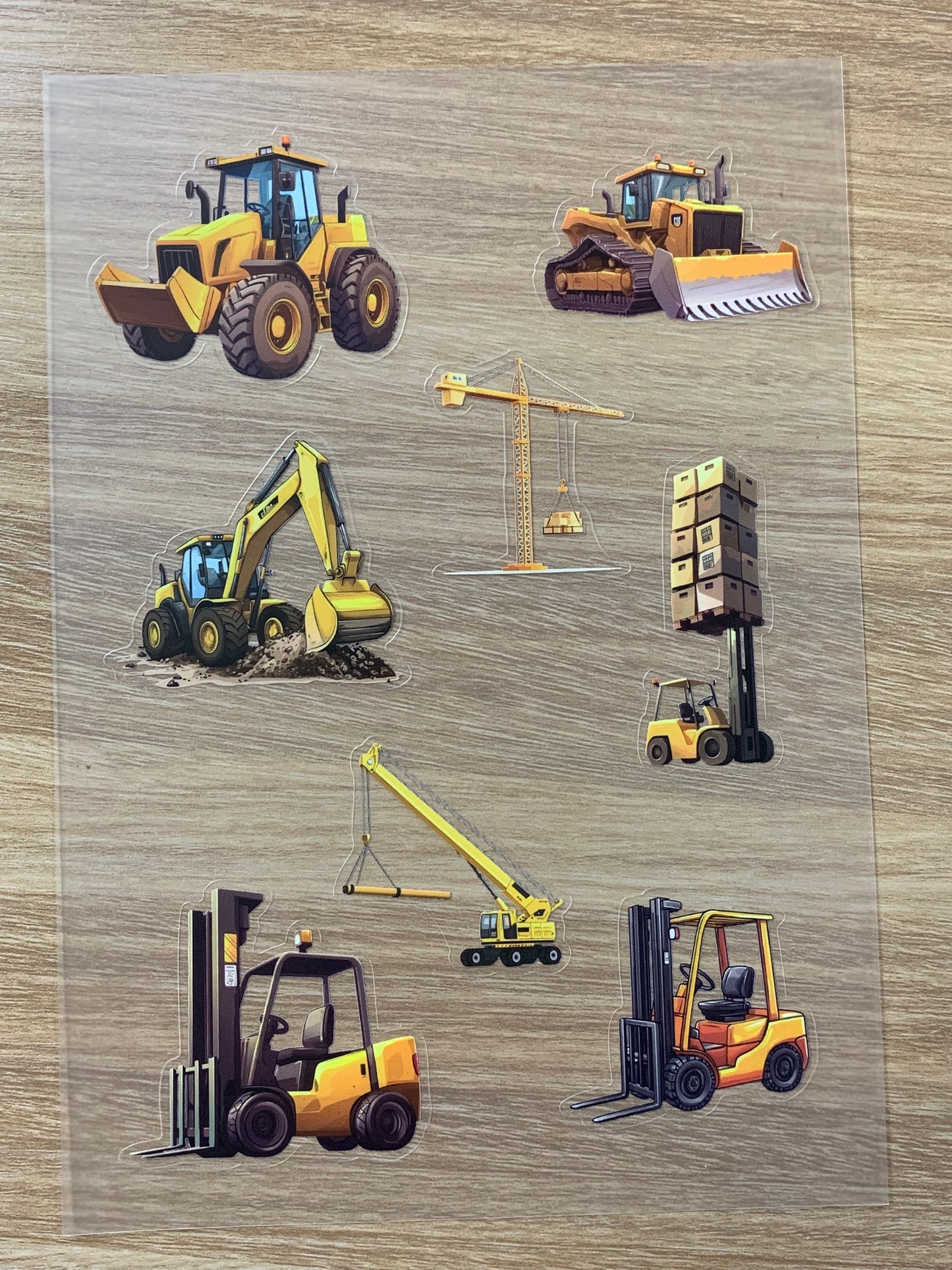 S21 Construction Crew sticker pet precut A5 size 3 pieces