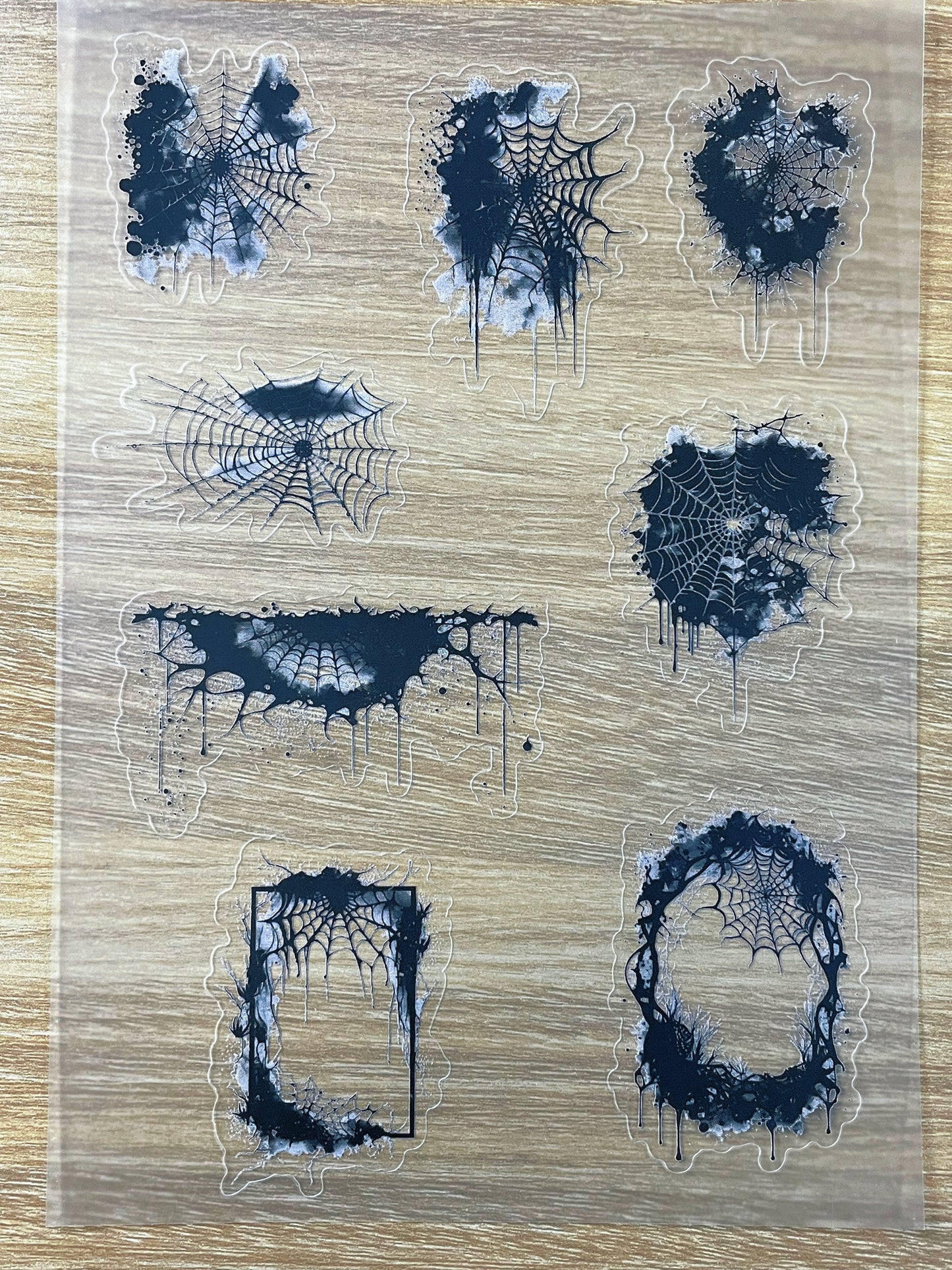 S30  Cobweb Shadow Set  sticker pet precut A5 size 2 pieces