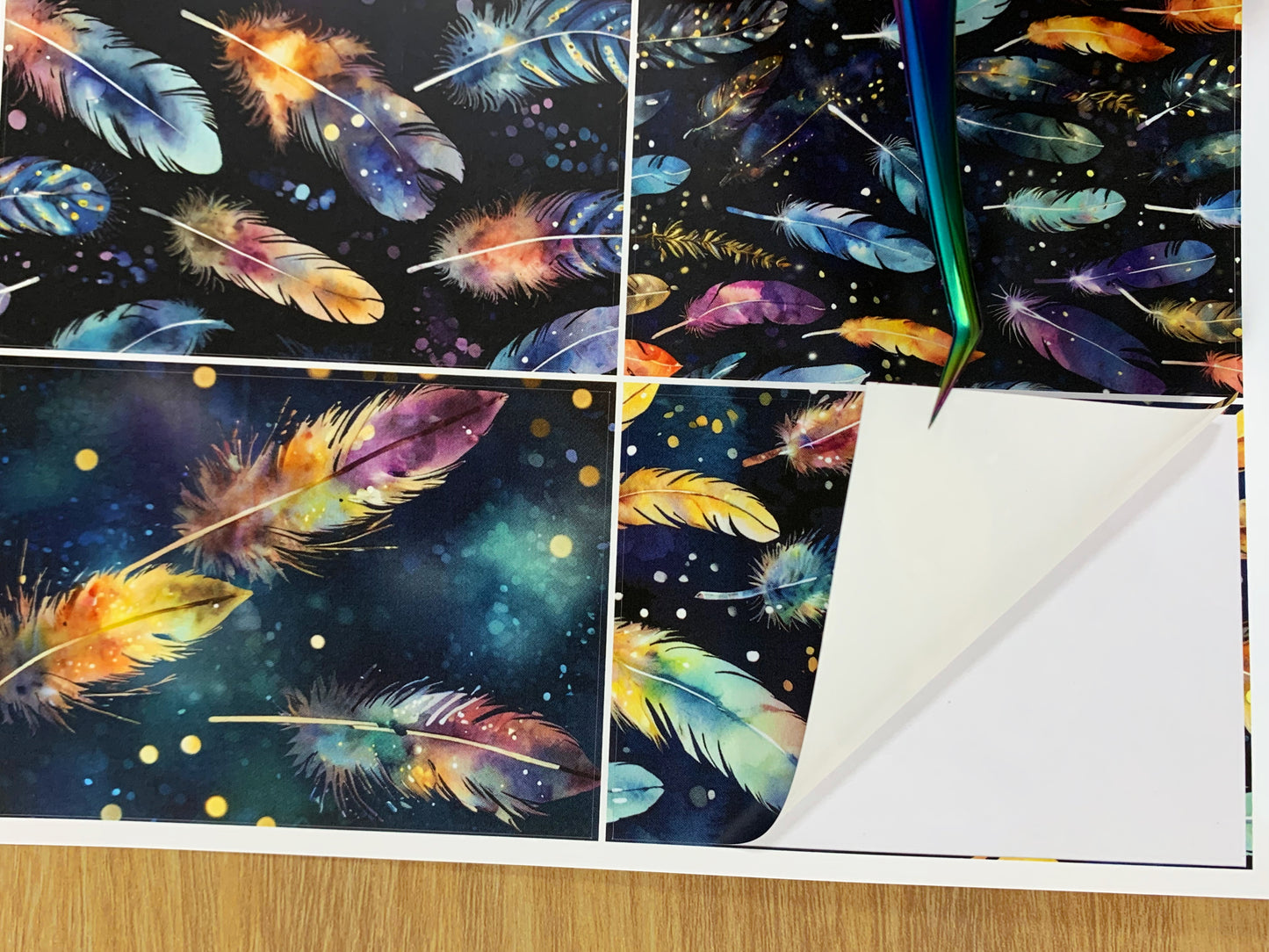 A-041  ATC background precut sticker  A4 size（1Pieces)