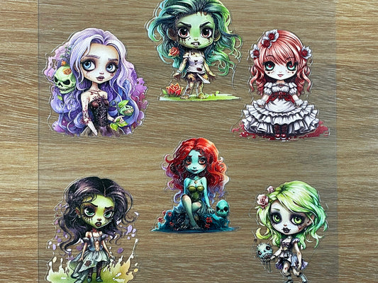 E-69 Graveyard Brides 3D Embossed sticker 1 piece