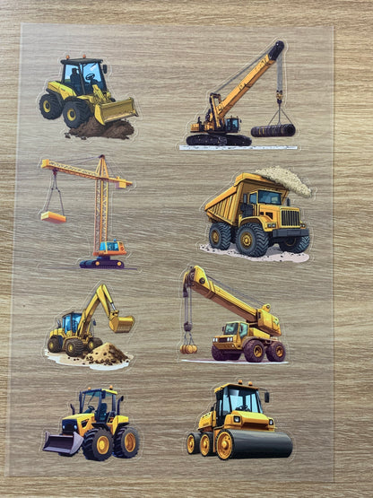 S21 Construction Crew sticker pet precut A5 size 3 pieces