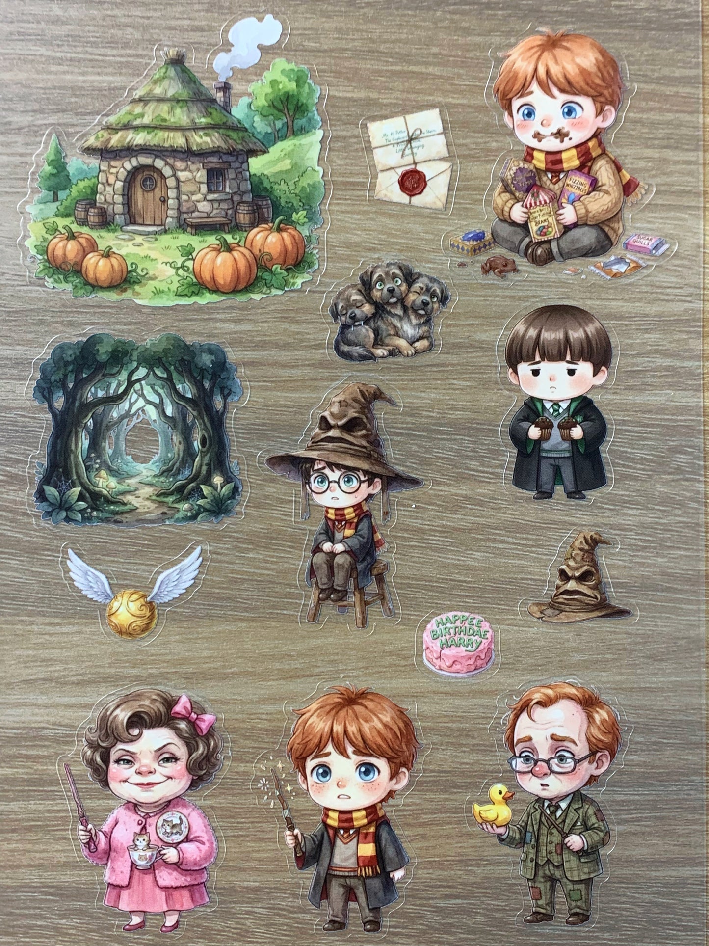 S52 Magic Academy sticker pet precut A5 size 7 pieces