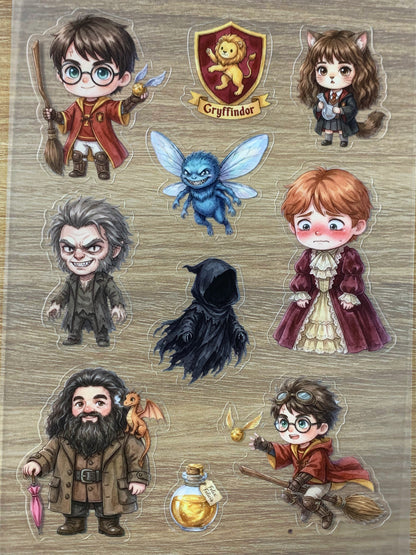 S52 Magic Academy sticker pet precut A5 size 7 pieces