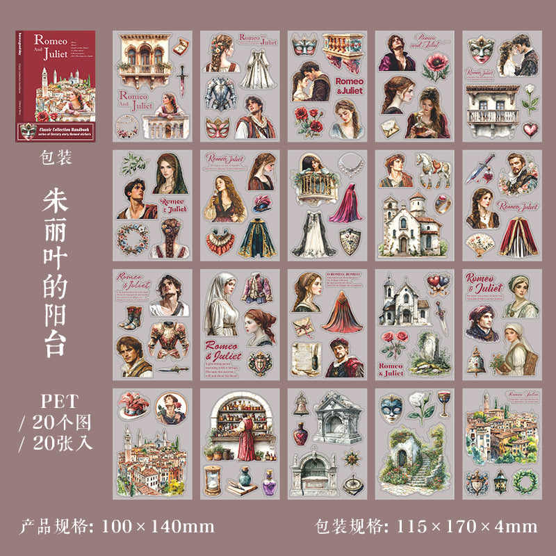 S-14 Masterpiece Collection Handbook Series Literary Story Theme Stickers 6Style