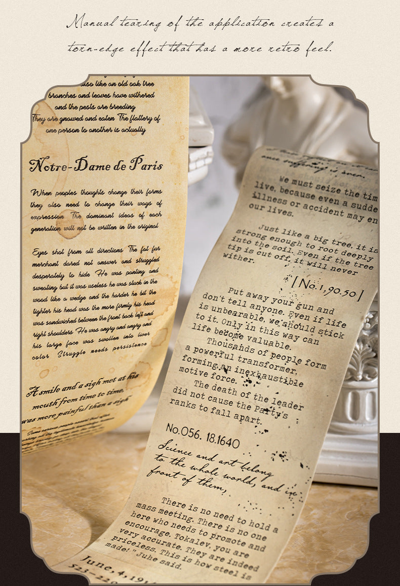 S-34  Literary Manuscript Series Large Size Literary Theme Tape 6Style