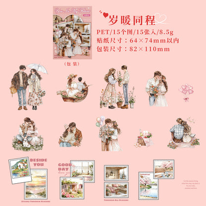 S-32  The Rest of My Life with You Series Couple Theme Sticker 6Style