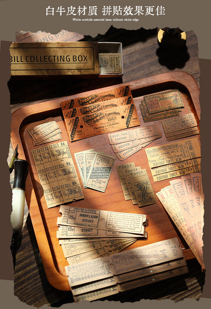 S-40  Retro Ticket Box Sticker Pack 6Style