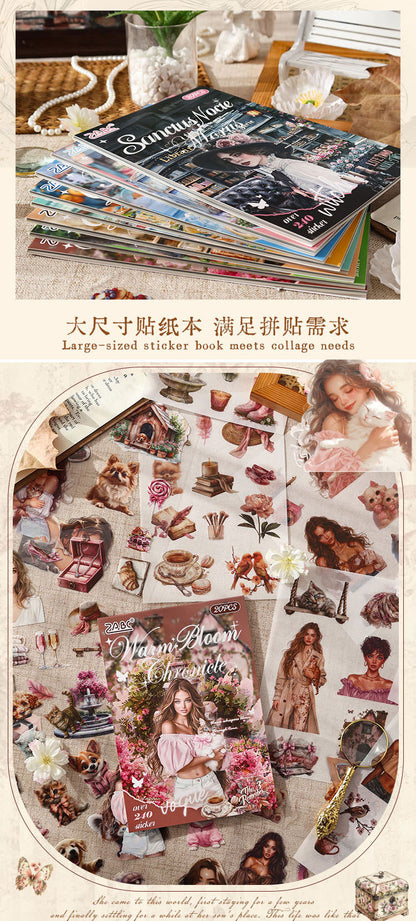 S-11 ZABC Cross-Border Honey Glaze Fragrance Series Sticker Book 8Style