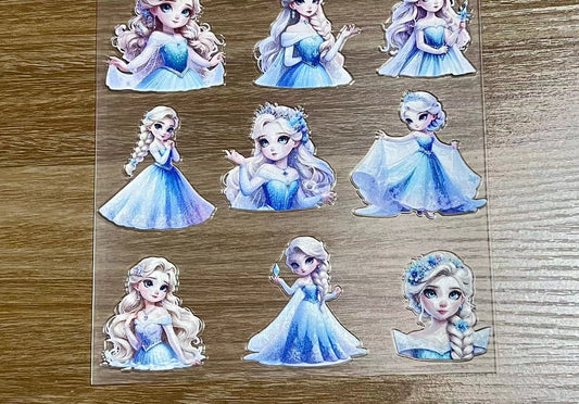 E-23 Elsa 3Dembossed sticker one piece