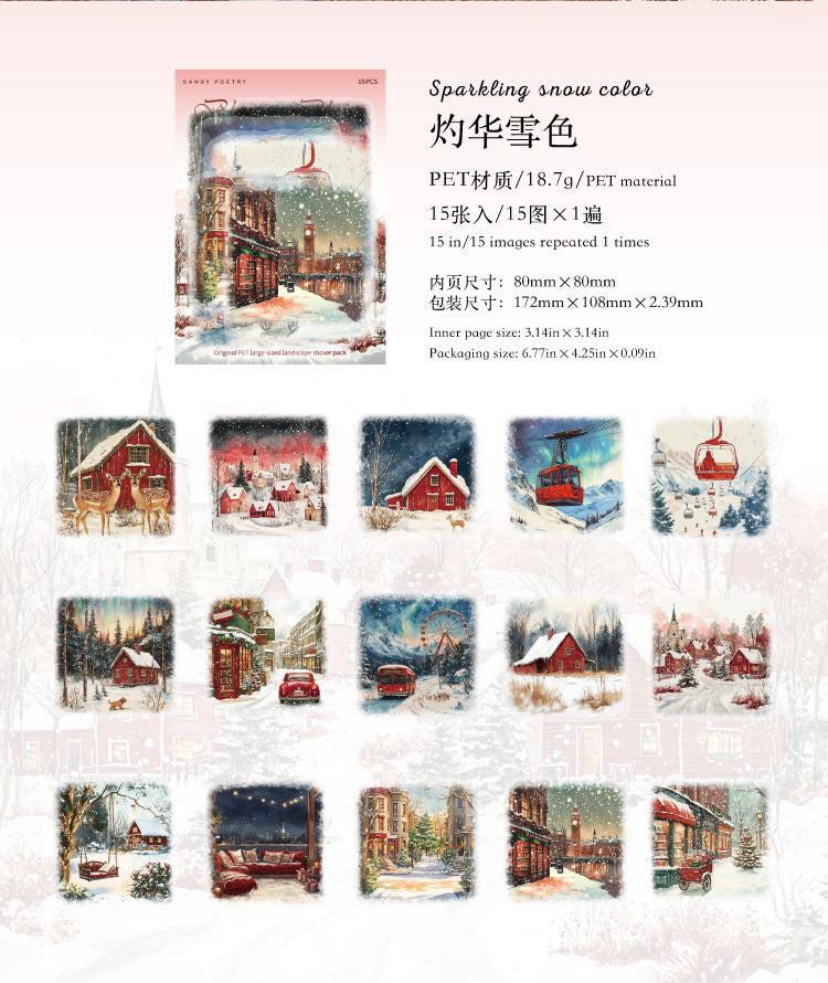 S-39  Large Size LandscapeSnow Poetry Series Winter Snow Scene 6Style